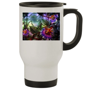 Flowers Stainless Steel Travel Mug