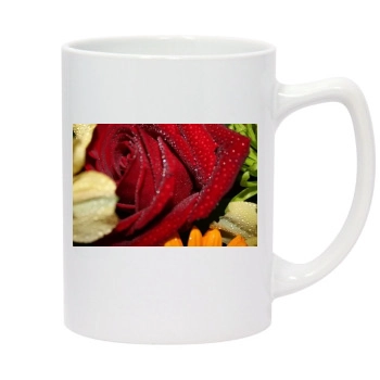 Flowers 14oz White Statesman Mug