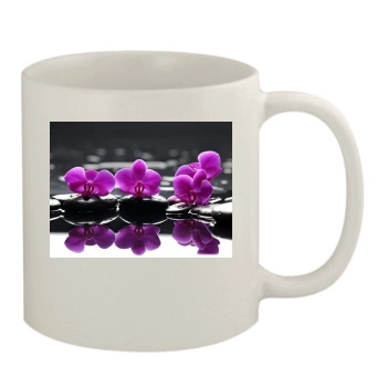 Flowers 11oz White Mug