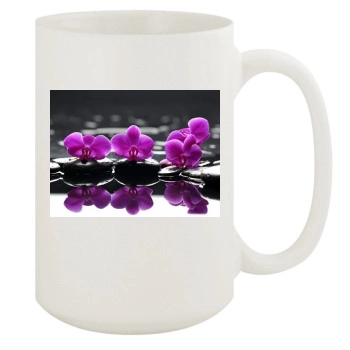 Flowers 15oz White Mug