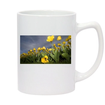 Flowers 14oz White Statesman Mug