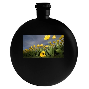 Flowers Round Flask