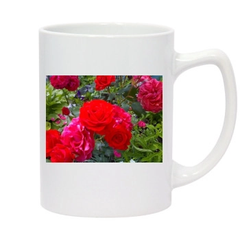 Flowers 14oz White Statesman Mug