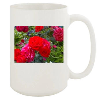 Flowers 15oz White Mug