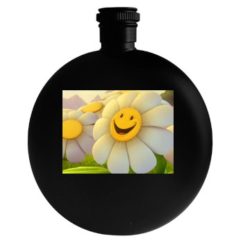 Flowers Round Flask