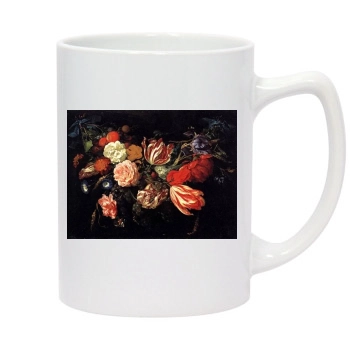 Flowers 14oz White Statesman Mug