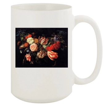 Flowers 15oz White Mug