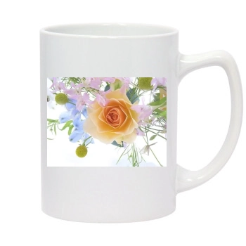 Flowers 14oz White Statesman Mug