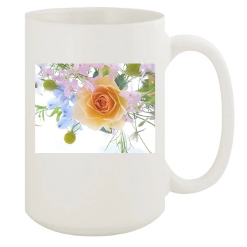 Flowers 15oz White Mug