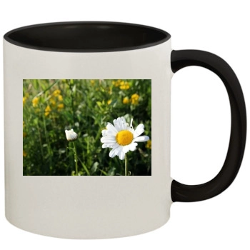 Flowers 11oz Colored Inner & Handle Mug