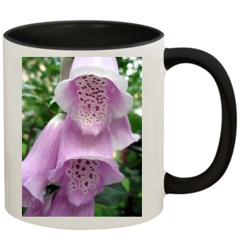 Flowers 11oz Colored Inner & Handle Mug