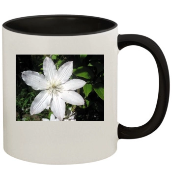 Flowers 11oz Colored Inner & Handle Mug