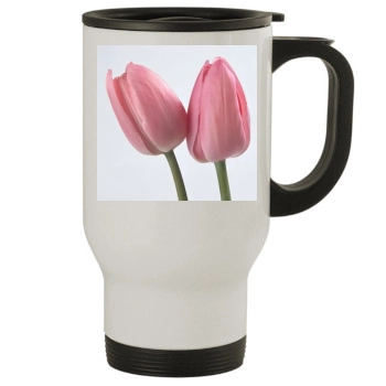 Flowers Stainless Steel Travel Mug