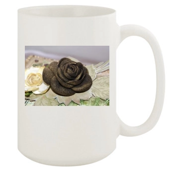 Flowers 15oz White Mug