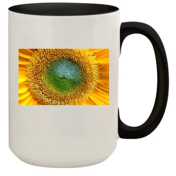 Flowers 15oz Colored Inner & Handle Mug