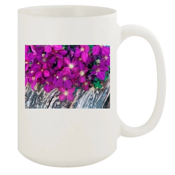 Flowers 15oz White Mug