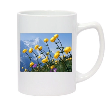 Flowers 14oz White Statesman Mug