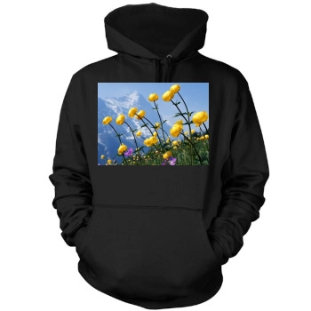 Flowers Mens Pullover Hoodie Sweatshirt