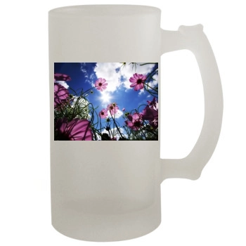 Flowers 16oz Frosted Beer Stein