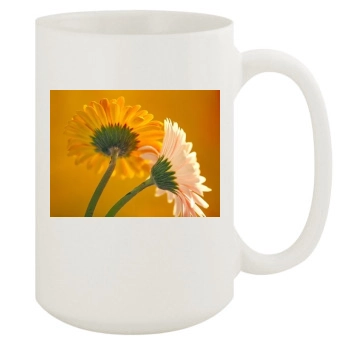 Flowers 15oz White Mug