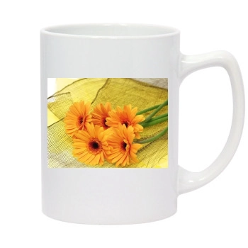 Flowers 14oz White Statesman Mug