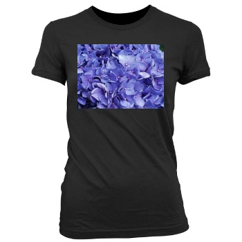 Flowers Women's Junior Cut Crewneck T-Shirt