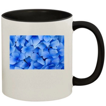 Flowers 11oz Colored Inner & Handle Mug