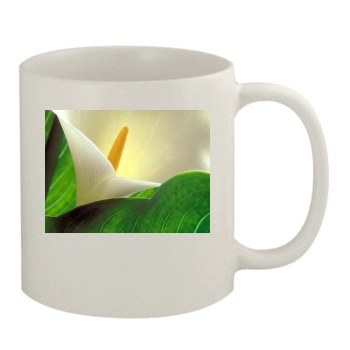 Flowers 11oz White Mug