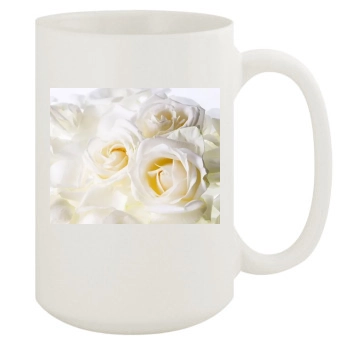 Flowers 15oz White Mug