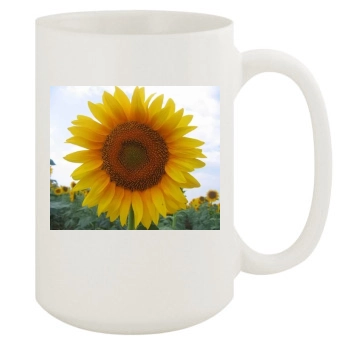 Flowers 15oz White Mug