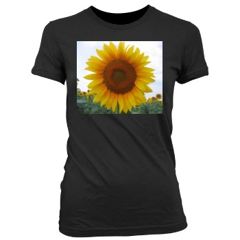 Flowers Women's Junior Cut Crewneck T-Shirt