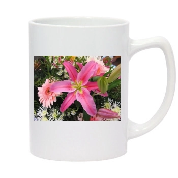 Flowers 14oz White Statesman Mug