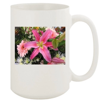 Flowers 15oz White Mug