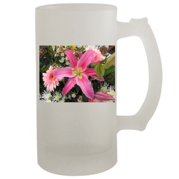 Flowers 16oz Frosted Beer Stein