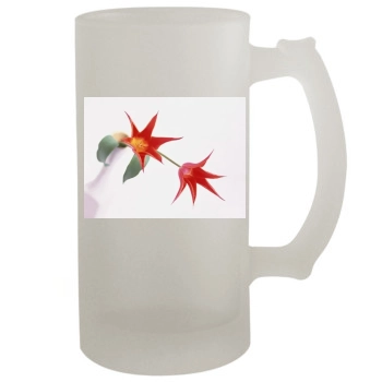 Flowers 16oz Frosted Beer Stein