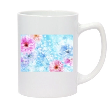 Flowers 14oz White Statesman Mug