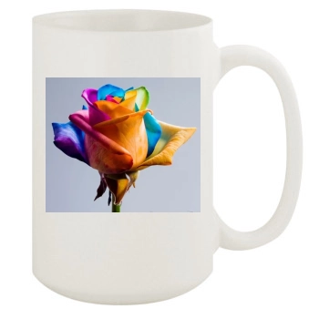 Flowers 15oz White Mug