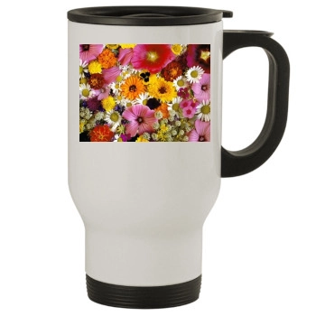 Flowers Stainless Steel Travel Mug