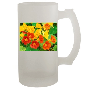 Flowers 16oz Frosted Beer Stein