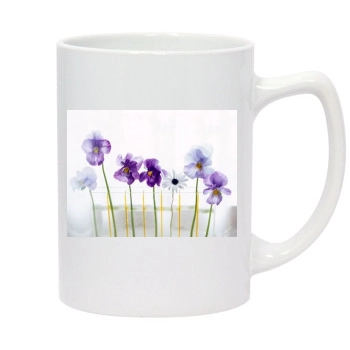 Flowers 14oz White Statesman Mug