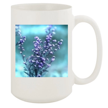 Flowers 15oz White Mug