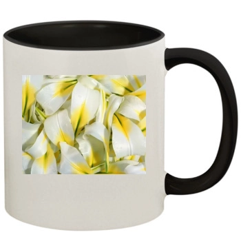 Flowers 11oz Colored Inner & Handle Mug