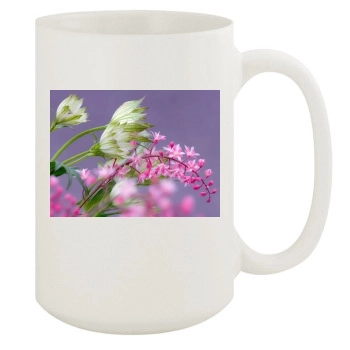 Flowers 15oz White Mug