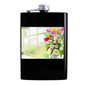 Flowers Hip Flask