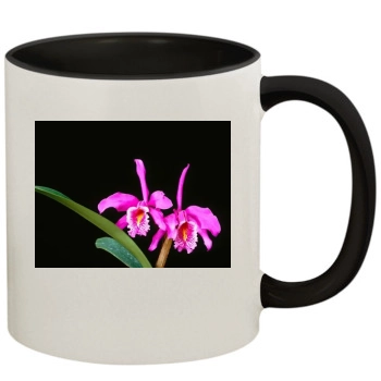 Flowers 11oz Colored Inner & Handle Mug