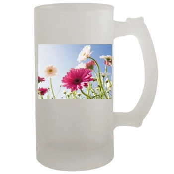 Flowers 16oz Frosted Beer Stein