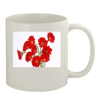 Flowers 11oz White Mug