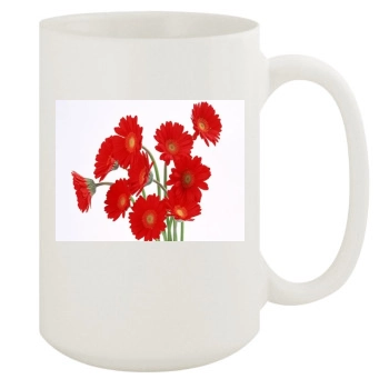 Flowers 15oz White Mug