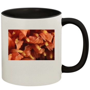 Flowers 11oz Colored Inner & Handle Mug