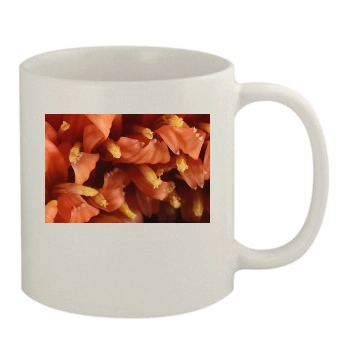 Flowers 11oz White Mug